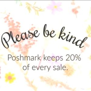 Thank you will consider all reasonable offers Poshmark gets a cut of the pie